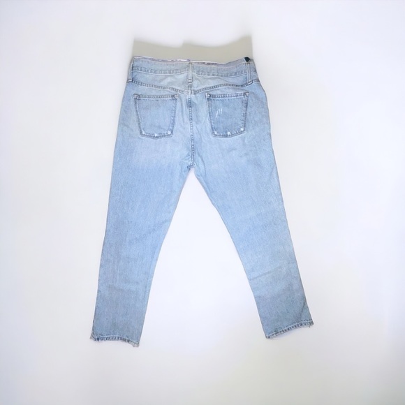 J crew broken in boyfriend bootcut light wash distressed jeans - Picture 3 of 6